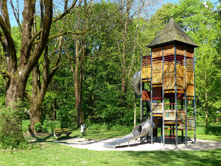 doble columpio escalada parque infantil jardin ninos madera spider king